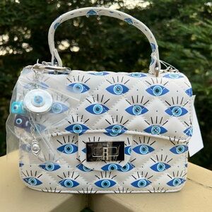 Evil Eye Handbag with Charms